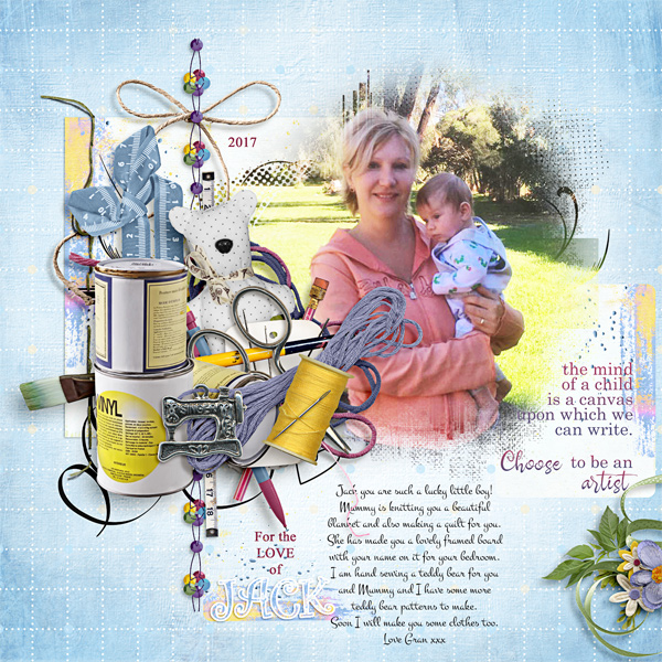 Pass it on digital scrapbook kit SnickerdoodleDesigns
