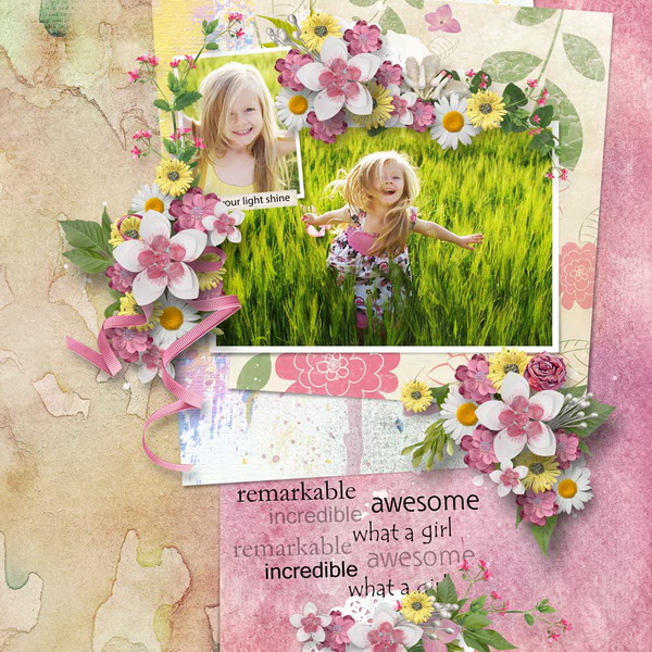 Pass it on digital scrapbook kit SnickerdoodleDesigns