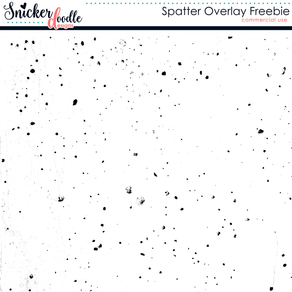 Spatter Overlays SnickerdoodleDesigns Freebie