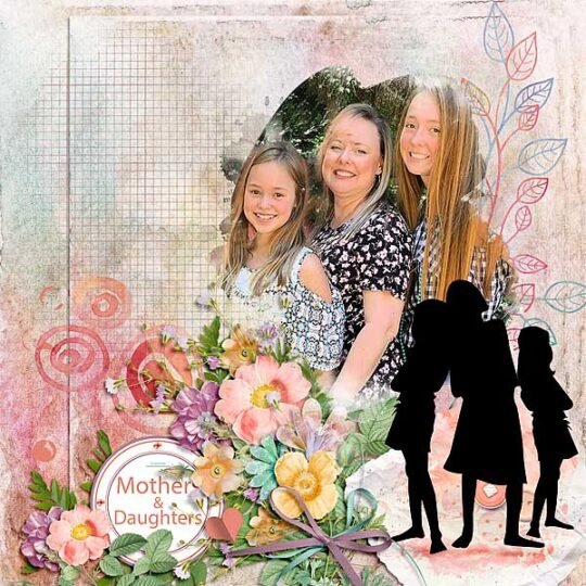 Mothers and Daughers Digital Scrapbook Kit Layout 02