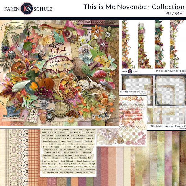 This is Me November Collection Digital Scrapbookiing Karen Schulz