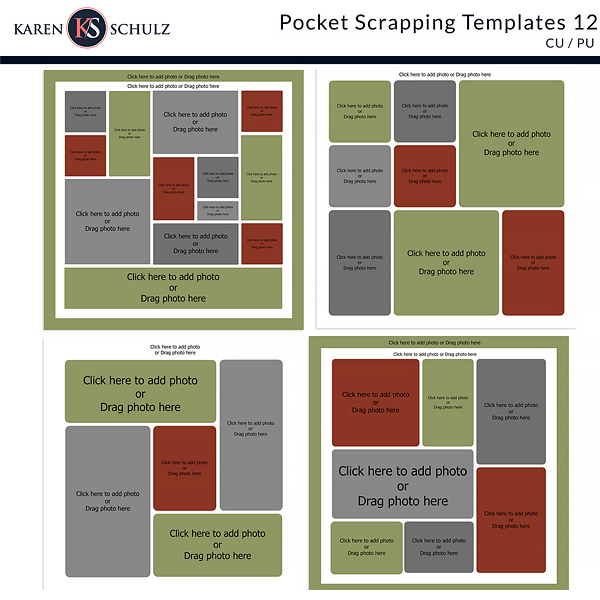 Pocket Scrapping Templates 12