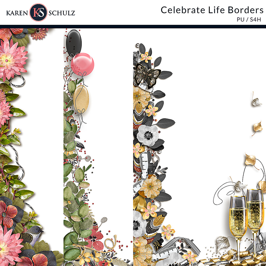 Celebrate Life Borders by Karen Schulz Designs