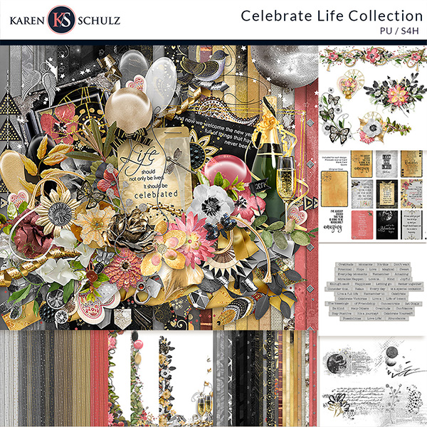 Celebrate Life Digital Scrapbook Kit by Karen Schulz Designs