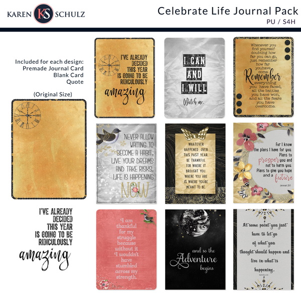 Celebrate Life Journal Pack by Karen Schulz