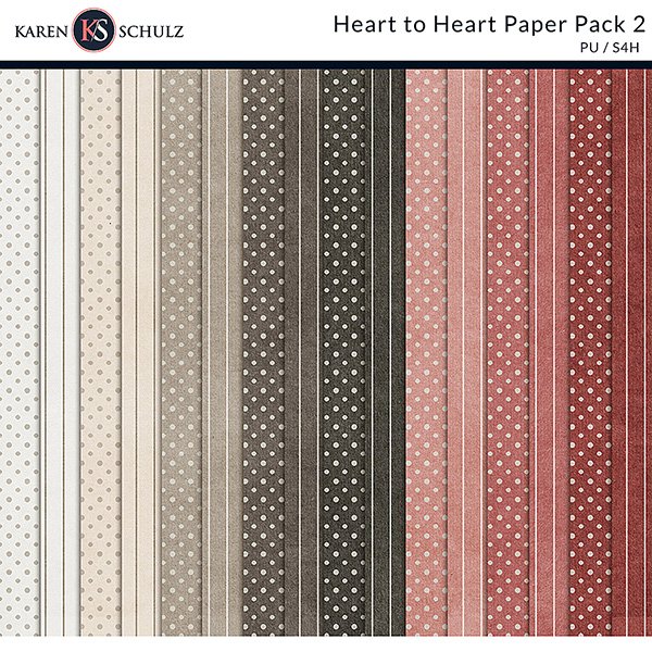 Heart to Heart Scrapbook Paper Set