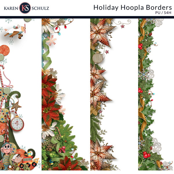 Holiday Hoopla Borders by Karen Schulz