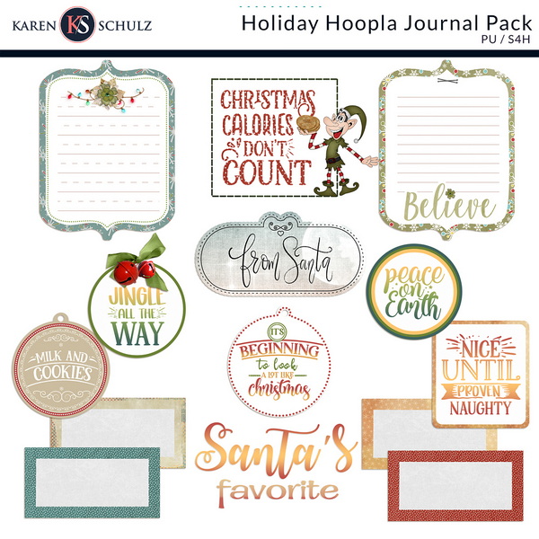 Holiday Hoopla Journal Pack by Karen Schulz