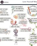 Love Yourself Digital Scrapbook Word Art Preview by Karen Schulz Designs