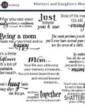 Mothers and Daughters Digital Scrapbooking Word Art Karen Schulz