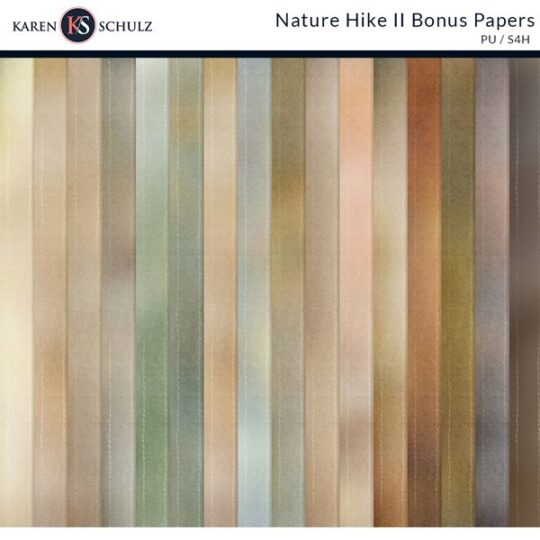 Nature Hike Digital Scrapbook Bonus Papers by Karen Schulz