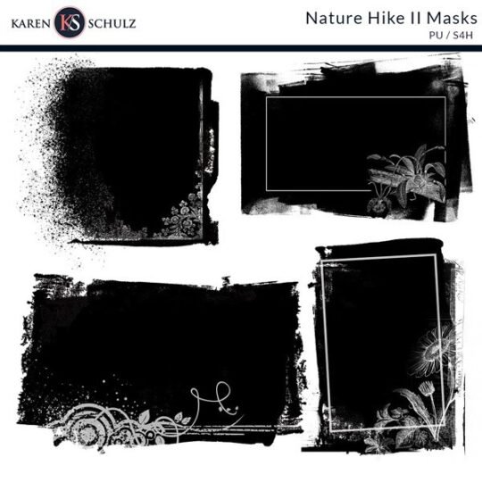 Nature Hike Digital Scrapbook Masks by Karen Schulz