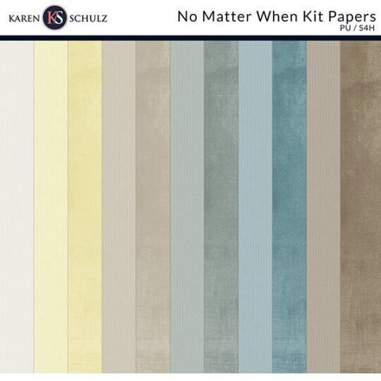 No Matter When Digital Scrapbook Kit Paper Preview 2 by Karen Schulz Designs