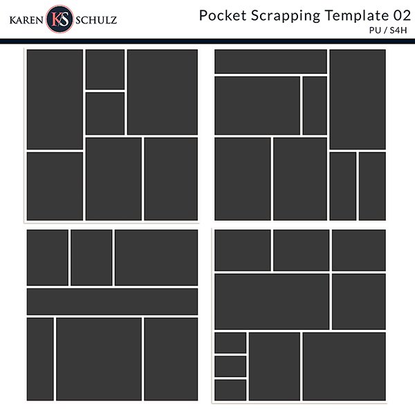 Pocket Scrapping Template 02 Digital Scrapbooking Karen Schulz Designs