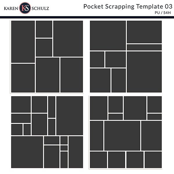 Pocket Scrapping Template 03 Digital Scrapbooking Karen Schulz Designs