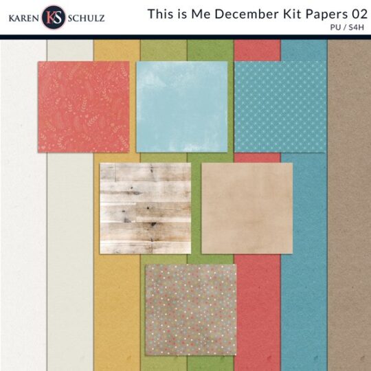 This is Me December Digital Scrapbook Kit Paper Detail Preview 2 by Karen Schulz