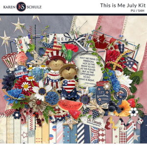 This is Me July Digital Scrapbook Kit Preview by Karen Schulz Designs