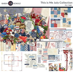 This is Me July Digital Scrapbook Collection Preview by Karen Schulz Designs