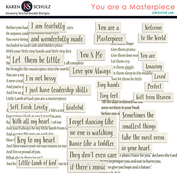 You are a Masterpiece Word Art