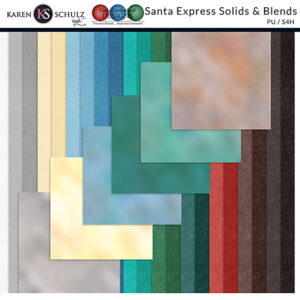 Santa Express Digital Scrapbook Solids and Blended Papers Preview by Karen Schulz Designs