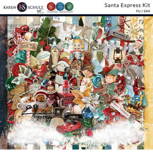 Santa Express Digital Scrapbook Kit Preview by Karen Schulz Designs