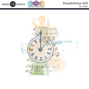 Possibilities Digital Scrapbook Cluster Gift Preview by Karen Schulz