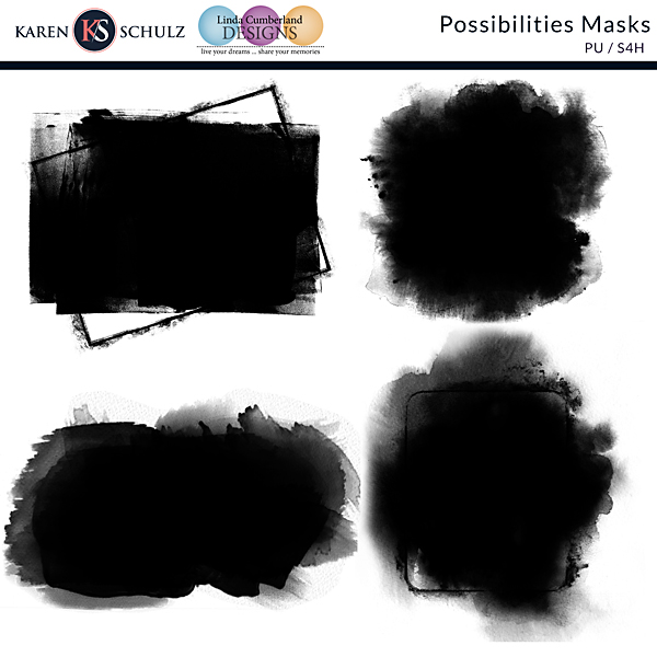 Possibilities Digital Scrapbook Masks Preview by Karen Schulz