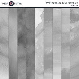 Watercolor Overlays 06 Digital Scrapbook Preview by Karen Schulz Designs