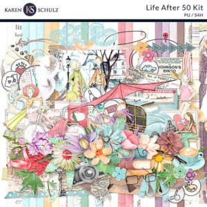 Life After 50 Digital Scrapbook Kit Preview by Karen Schulz Designs