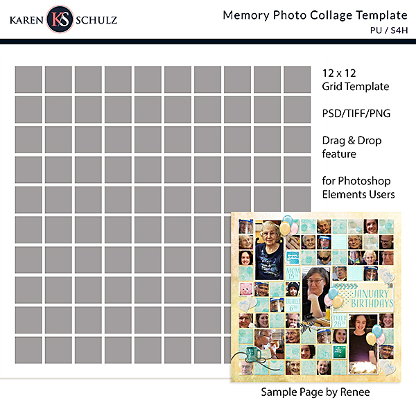 Memory-Photo-Collage-Template-Digital-Scrapbook-Preview-by-Karen-Schulz-Designs
