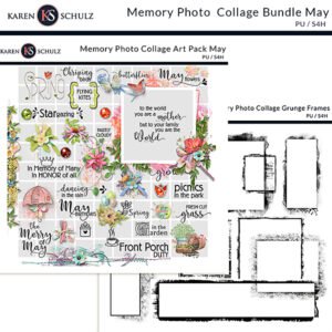 Digital Scrapbook Memory Photo Collage Bundle May Preview by Karen Schulz Designs