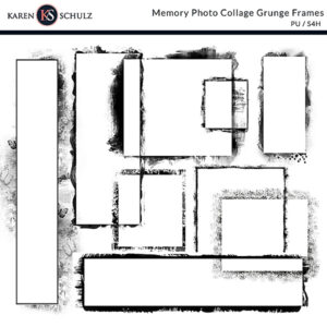 Memory Photo Collage Digital Art Grunge Frames Preview by karen Schulz Designs