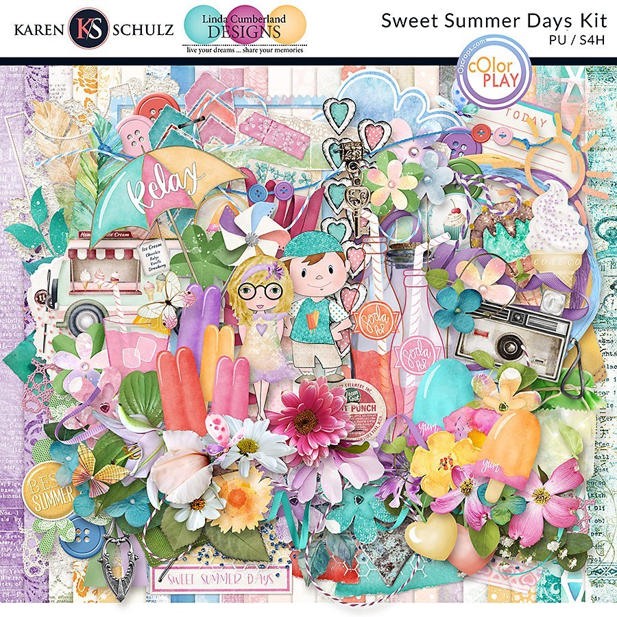 Sweet-Summer-Days-Digital-Scrapbook-Kit-Preview-Karen-Schulz-Designs