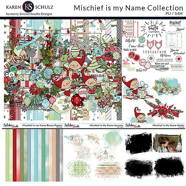 Mischief is my Name Digital Scrapbooking Collection by Karen Schulz