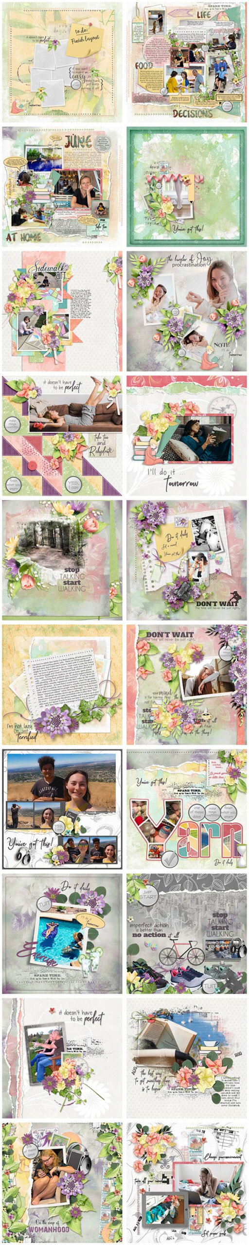 Procrastination-Digital-Scrapbook-Kit-Layouts-Karen-Schulz-Designs