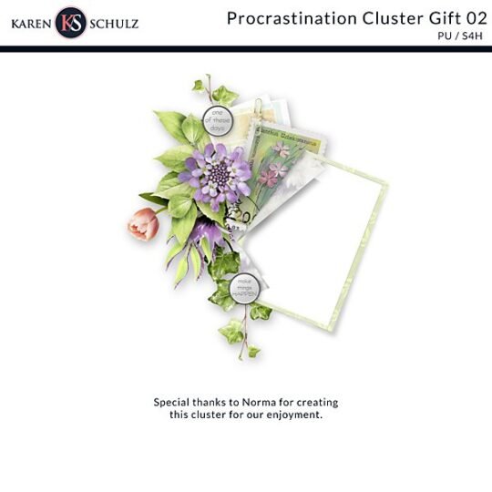 Procrastination Digital Scrapbook Gift Preview by Karen Schulz Designs