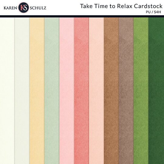 Take Time to Relax Digital Scrapbook Kit Paper Preview 02 by Karen Schulz Designs