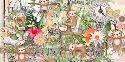 Take Time to Relax Digital Scrapbook Kit Preview by Karen Schulz Designs