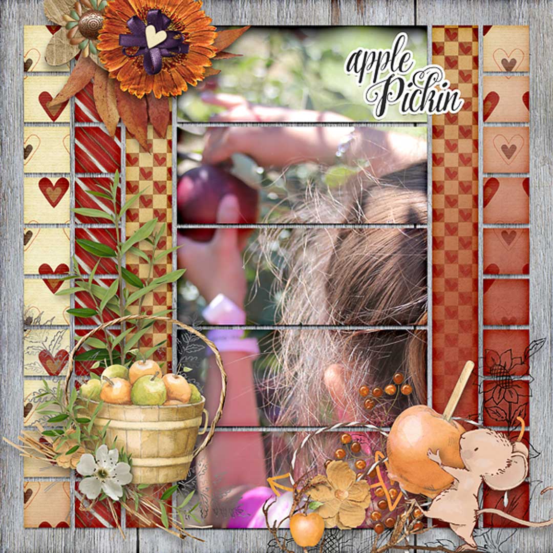 Memory Photo Collage Art Pack August Digital Art Layout 01 by Kabra