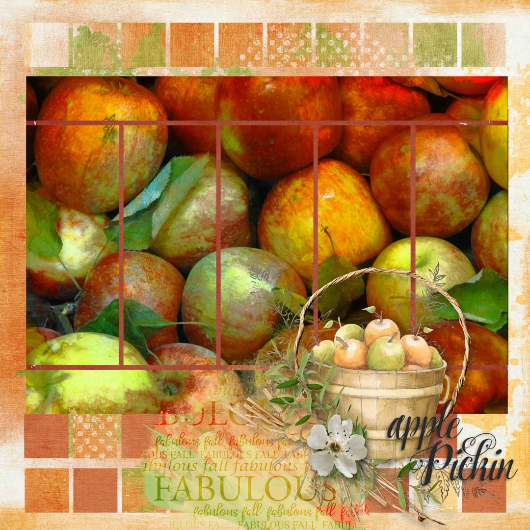 Memory Photo Collage Art Pack August Digital Art Layout 01 by Linda