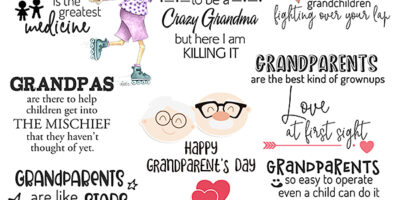 Grandparents Day Word Art Digital Scrapbook Preview by Karen Schulz Designs