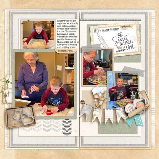 Favorite Family Recipes Baking by Karen Schulz Designs Digital Art Layout 01 by Bernice