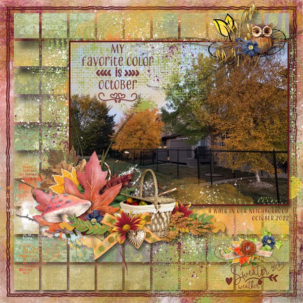 Memory Photo Collage ARt Pack October by Karen Schulz Designs Layout 01