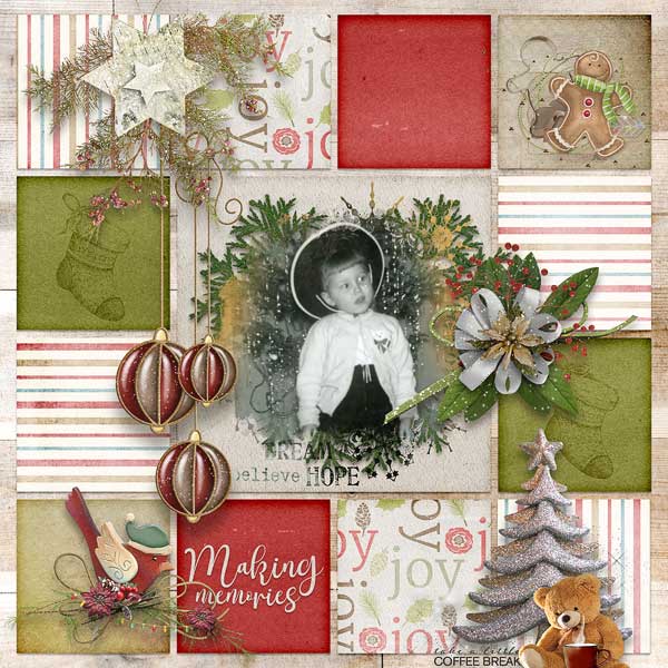 Memory Collage Art Pack December by Karen Schulz Designs Digital Art Layout 01 by Kabra