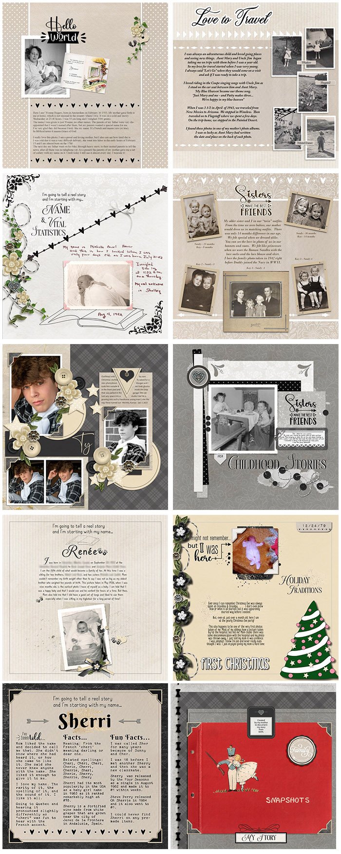 Scrapbook-Inspiration-for-TElling-Your-Story-page 02 by-karen-Schulz-Designs