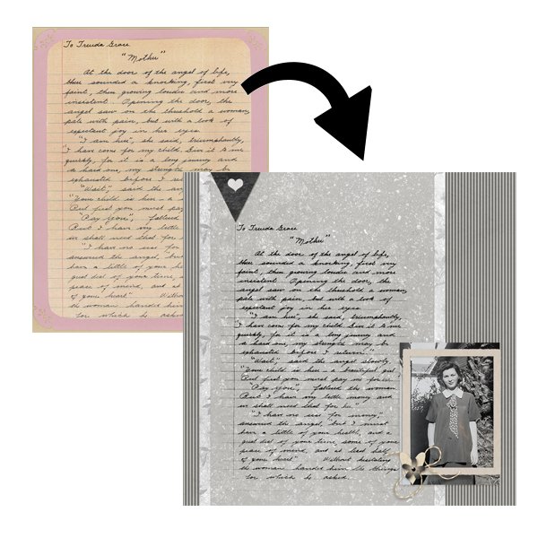 how to add handwriting to your scrapbook page by karen schulz designs image 01