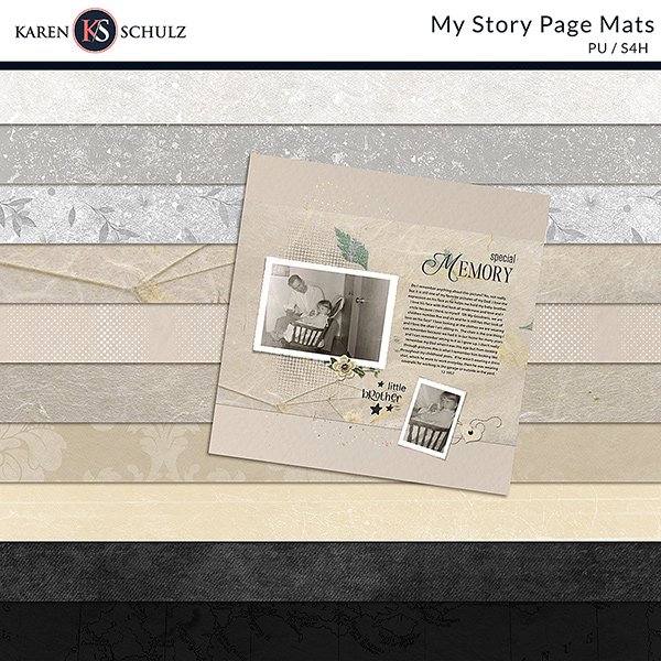 My Story Digital Scrapbook Page Mats Preview by Karen Schulz Designs