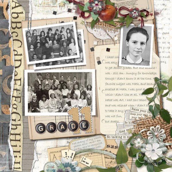 Vintage School by Karen Schulz Designs Digital Art Layout 01 by Olga_2