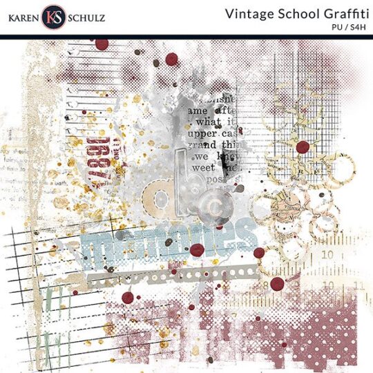 digital-scrapbooking-Vintage School-graffiti-by-karen-schulz-designs