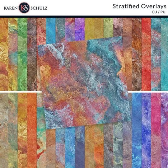 Stratifed Overlays Digital Scrapbook Preview Karen Schulz Designs